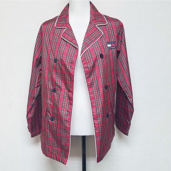 VINTAGE Tommy Hilfiger Tartan Plaid Windbreaker - Picture 13 of 15